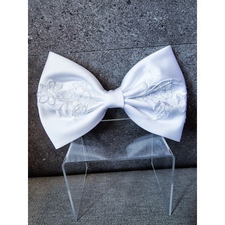 WHITE FIRST HOLY COMMUNION BOW STYLE PL21