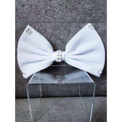 WHITE FIRST HOLY COMMUNION BOW STYLE PL23