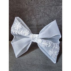 WHITE FIRST HOLY COMMUNION BOW STYLE PL60