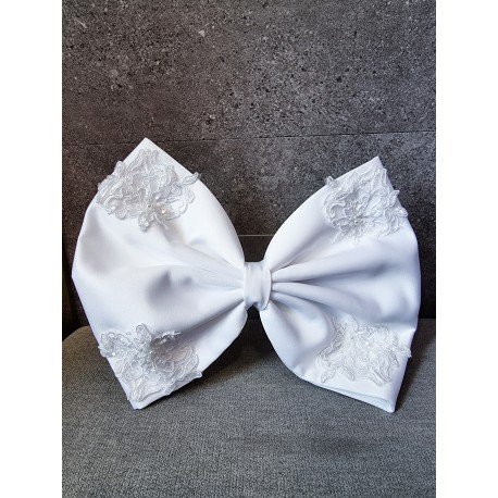 WHITE FIRST HOLY COMMUNION BOW STYLE PL65