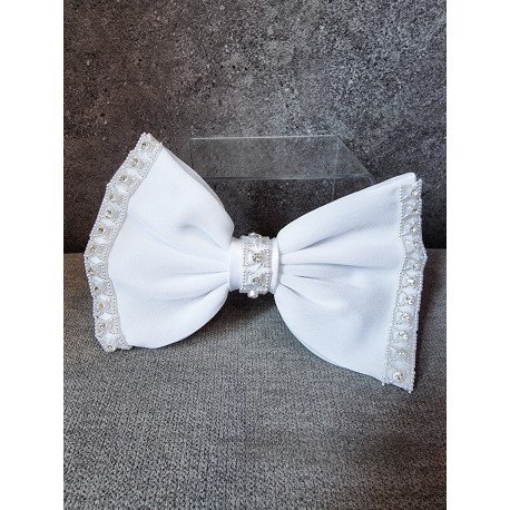 WHITE FIRST HOLY COMMUNION BOW STYLE PL67