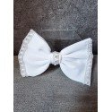 WHITE FIRST HOLY COMMUNION BOW STYLE PL67