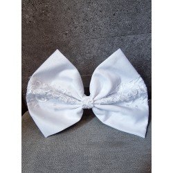 WHITE FIRST HOLY COMMUNION BOW STYLE PL68