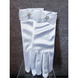 FIRST HOLY COMMUNION SATIN GLOVES STYLE CG756