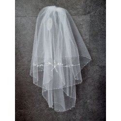 WHITE FIRST HOLY COMMUNION VEIL STYLE CV179