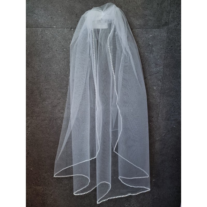 White First Holy Communion Veil Style 9002