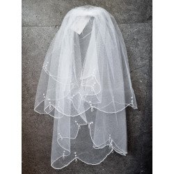 White First Holy communion Veil Style 9007