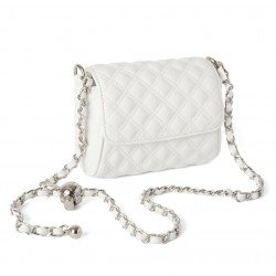 White/Silver Confirmation Handbag Style TINA