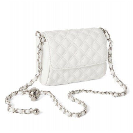 White/Silver Confirmation Handbag Style TINA