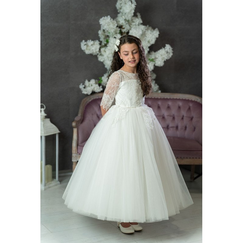 Handmade Ivory First Holy Communion Dress Style KATANIA