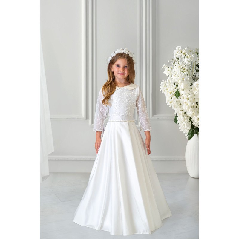 IVORY HANDMADE FIRST HOLY COMMUNION DRESS STYLE RUBY IVORY