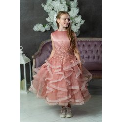 Dusky  Pink Confirmation Dress Style Ko25310