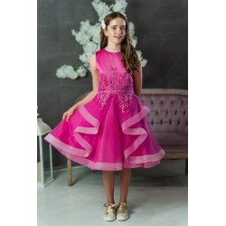 Magenta Confirmation Dress Style Ko25326