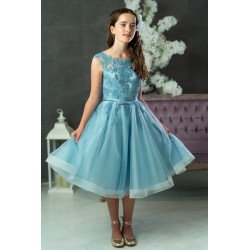 Ocean Blue Confirmation Dress Style Ko20100