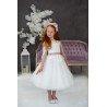 HANDMADE IVORY/PINK  FIRST HOLY COMMUNION DRESS STYLE YVETTE MCH