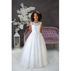 Handmade White First Holy Communion Dress Style PATTY MCH