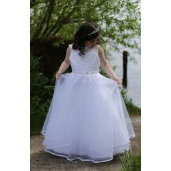 White First Holy Communion Dress Style APPLE