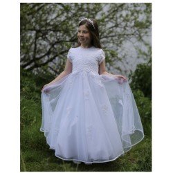 White First Holy Communion Dress Style HARMONY