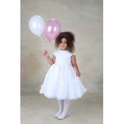 White Ballerina Length First Holy Communion Dress Style MINT