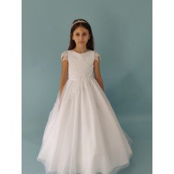 White First Holy Communion Dress Style IRIS BIS