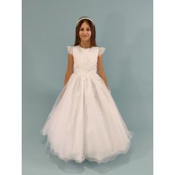 White First Holy Communion Dress Style LUNA BIS