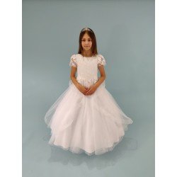 Ivory First Holy Communion Dress Style LWCD106