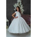 HANDMADE WHITE FIRST HOLY COMMUNION DRESS T-259