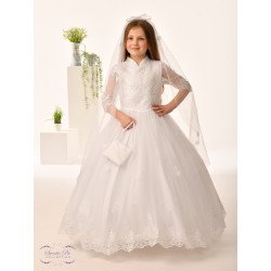 Sweetie Pie First Holy Communion White Dress Style 5013