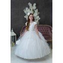 HANDMADE WHITE FIRST HOLY COMMUNION DRESS T-268