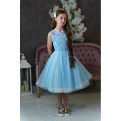 Dk Powder Blue Confirmation Dress Style  Ko25320