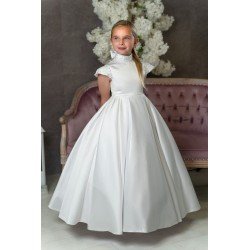 White First Holy Communion Dress Style COM030