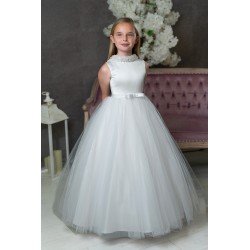 White First Holy Communion Dress Style COM018