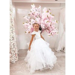 White First Holy Communion Dress Style COM034