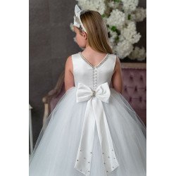 White First Holy Communion Dress Style COM038