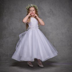 White First Holy Communion Dress Style Ko25810