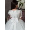 PAULA'S COMMUNION WHITE TEA-LENGTH FIRST HOLY COMMUNION DRESS STYLE PJ-51