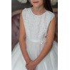 JOAN CALABRESE WHITE TEA-LENGTH FIRST HOLY COMMUNION DRESS STYLE PJ-18