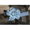 Blue Retro Twist Satin Ribbon Bow Headband