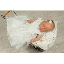 Baby Girls White Rose Christening Dress Lilly