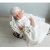 Cotton  Christening Dress in Ivory Water Nymph