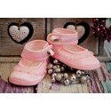 Christening Shoes M/Ballerina with Flounce and Rose Pink
