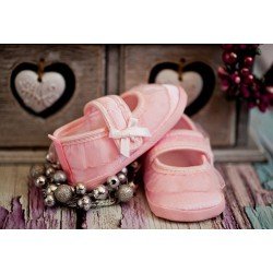 Christening Shoes M/baby slippers pink