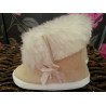 Beige Baby Girl Bow Snow Booties