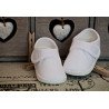 Baby Boys White Linen Christening Baptism Shoes M008 