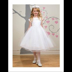  Seeva Flower Girl/Communion White Dress Style KC1102