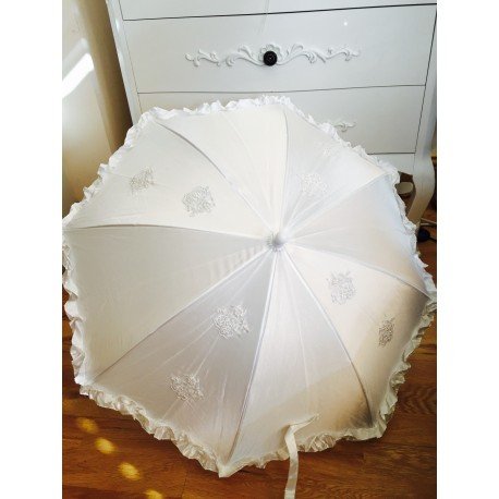 Communion Parasol Satin & Lace Frilled Vintage Style 690 by Little People