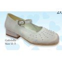 Mireio Couture snow white satin communion/flower girl shoes Style Gabrielle