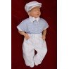 Linen Checkered Shirt Bodysuit Set for Baby Boy Adam