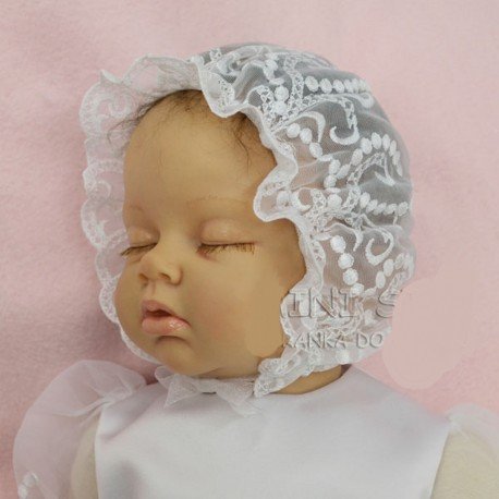 baptism bonnet girl