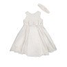 Couche Tot Girls/Baby Girls Ivory Ribbon Special Occasion Dress Style CT1321